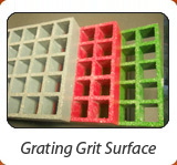 Grating grit Surface